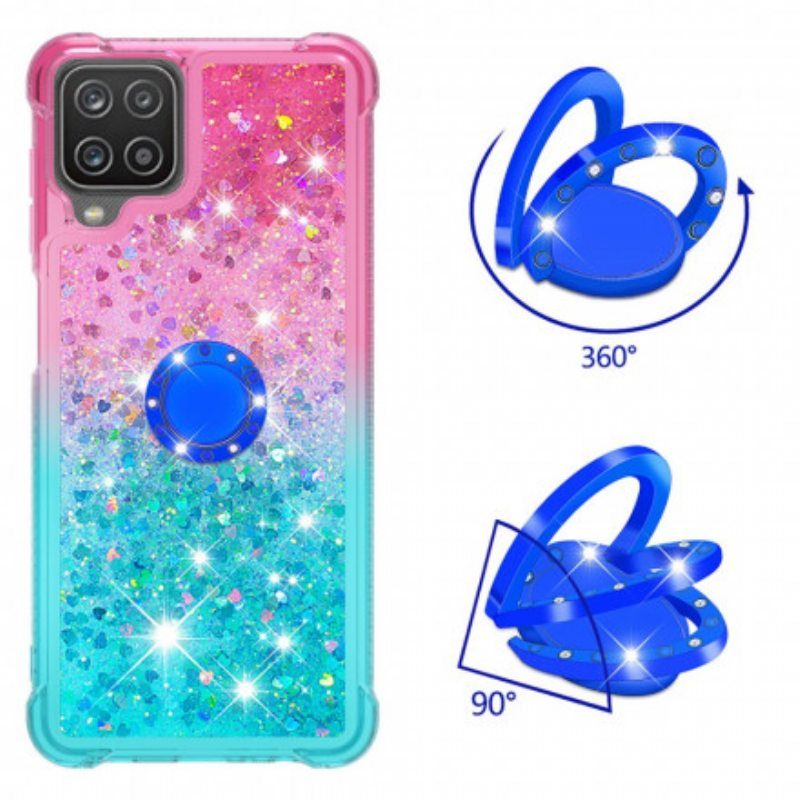 Kuori Samsung Galaxy M12 / A12 Glitter Ring-kiinnike