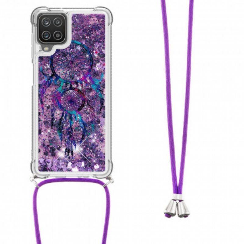 Kuori Samsung Galaxy M12 / A12 Kiristysnyörillä Paljetin Kiristysnyöri Dream Catcher