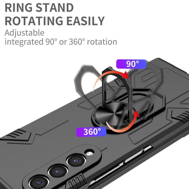 Kuori Samsung Galaxy Z Fold 4 Kaksimateriaalia Ja Pyörivä Rengas