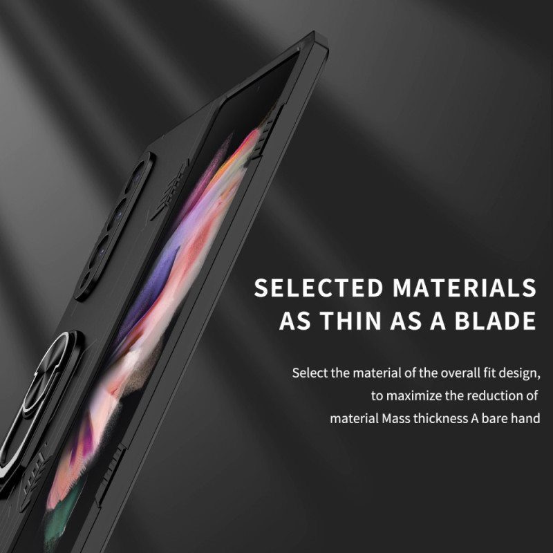 Kuori Samsung Galaxy Z Fold 4 Kaksimateriaalia Ja Pyörivä Rengas