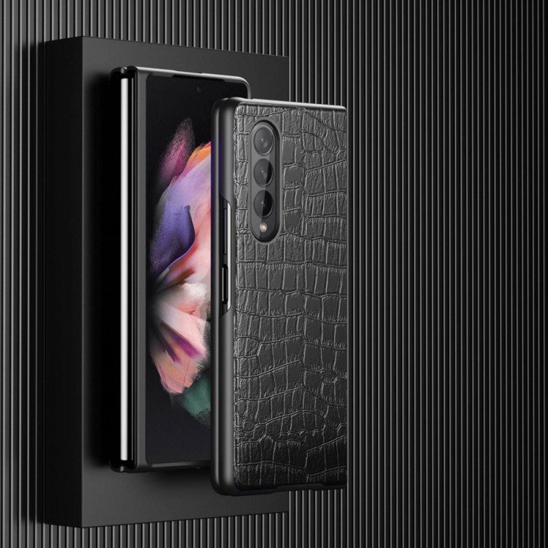 Kuori Samsung Galaxy Z Fold 4 Klassinen Krokotiili