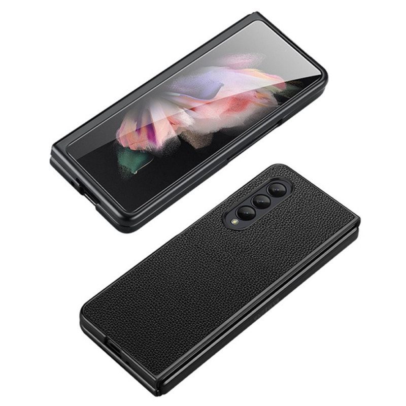 Kuori Samsung Galaxy Z Fold 4 Litchi Aitoa Nahkaa