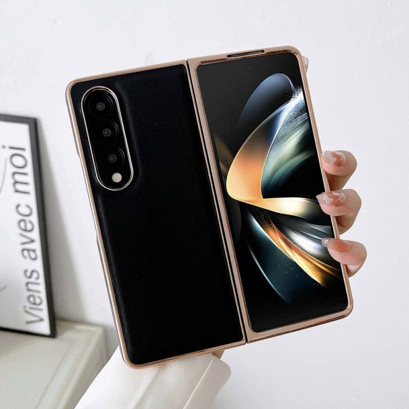 Kuori Samsung Galaxy Z Fold 4 Pelkkää Premium-keinonahkaa