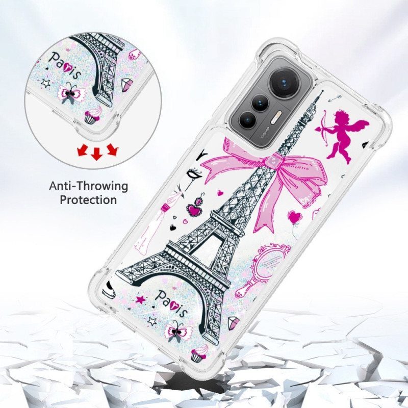 Kuori Xiaomi 12 Lite Eiffel-tornin Paljetteja