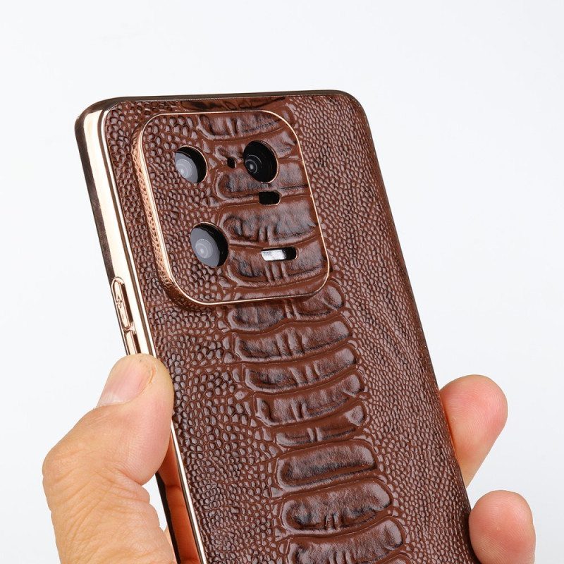 Kuori Xiaomi 13 Pro Crocodile Style Aitoa Nahkaa