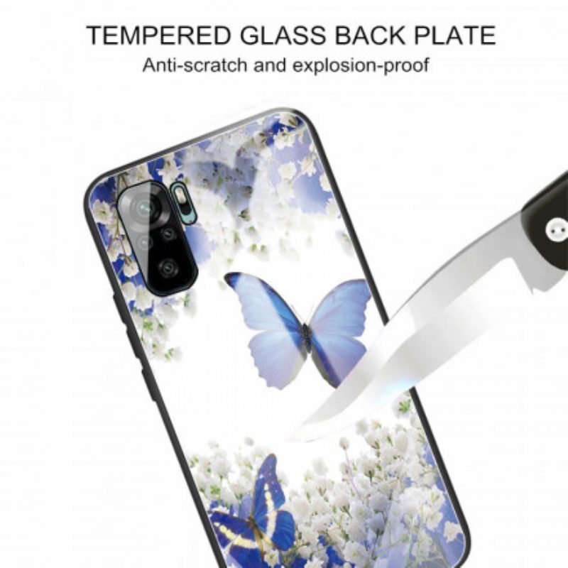 Kuori Xiaomi Redmi Note 10 / 10S Butterflies Design Karkaistu Lasi