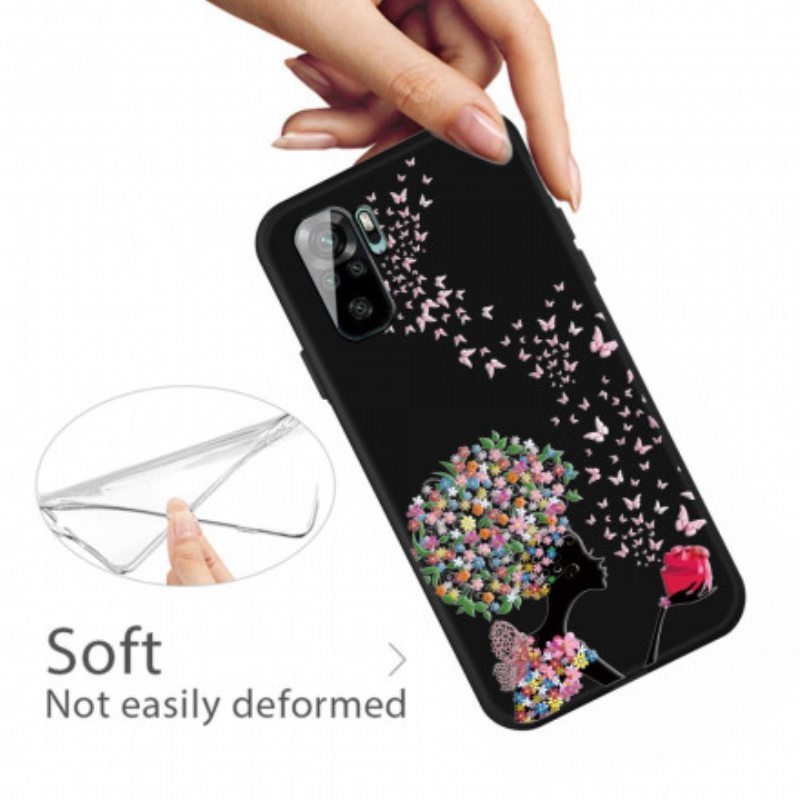 Kuori Xiaomi Redmi Note 10 / 10S Flower Head -nainen