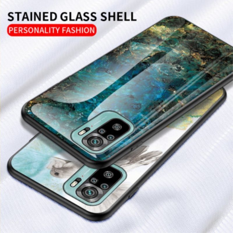 Kuori Xiaomi Redmi Note 10 / 10S Tempered Glass Marble Colors