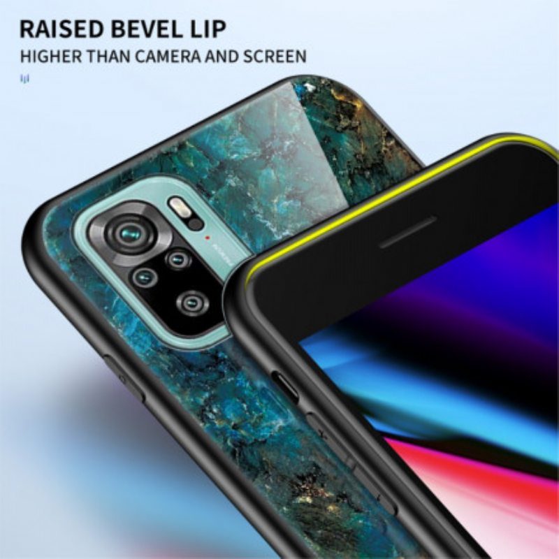 Kuori Xiaomi Redmi Note 10 / 10S Tempered Glass Marble Colors