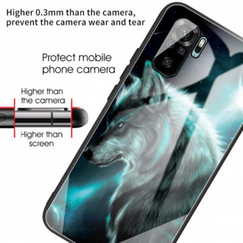 Kuori Xiaomi Redmi Note 10 / 10S Tempered Glass Wolf