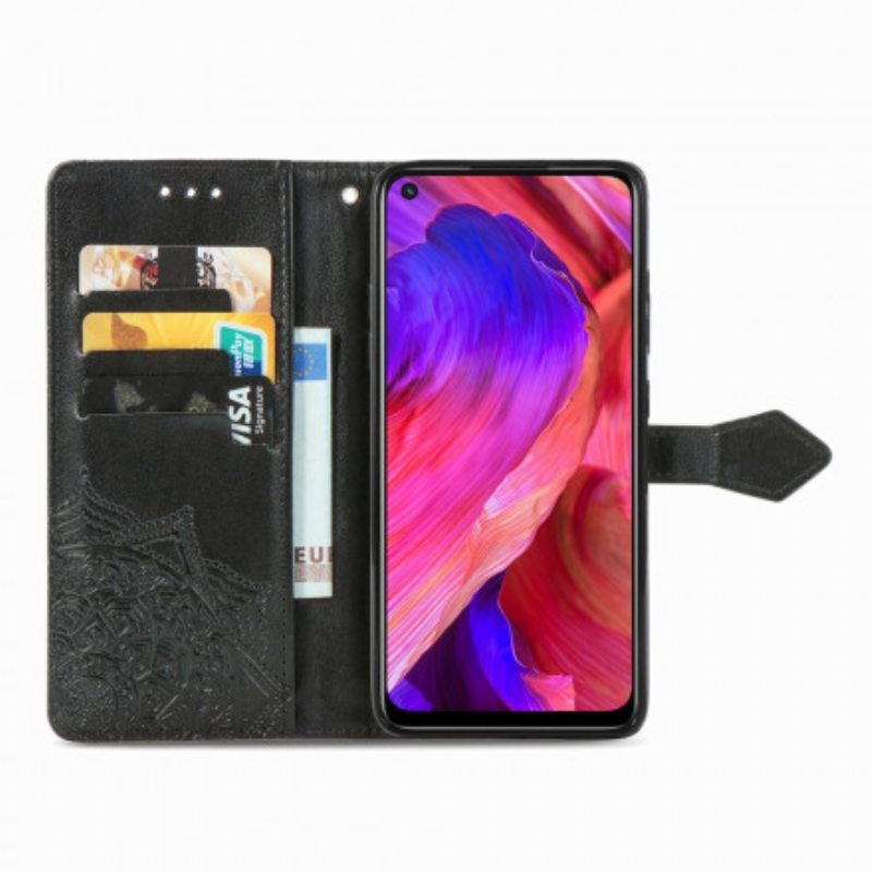 Nahkakotelo Oppo A54 5G / A74 5G Mandala Keskiaika