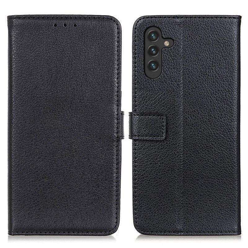 Nahkakotelo Samsung Galaxy A13 5G / A04s Premium Lychee Faux Leather