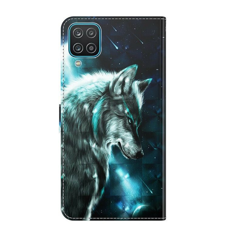 Nahkakotelo Samsung Galaxy M12 / A12 Majestic Wolf