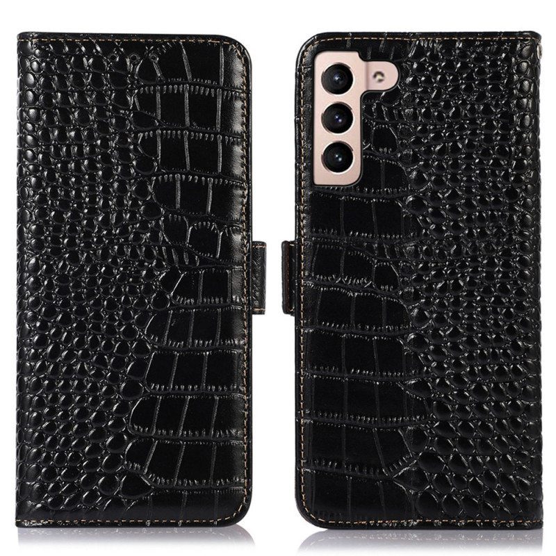 Nahkakotelo Samsung Galaxy S23 5G Crocodile Style Rfid