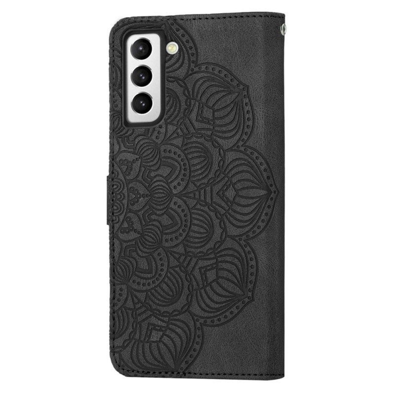 Nahkakotelo Samsung Galaxy S23 5G Suojaketju Kuori Strappy Mandala