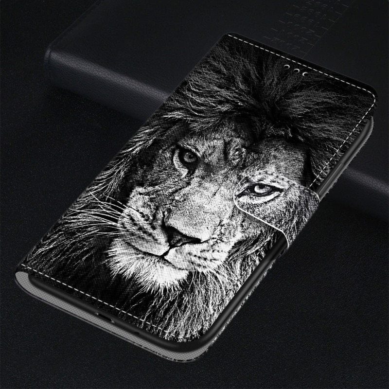 Nahkakotelo Xiaomi 13 Suojaketju Kuori Lanyard Lion