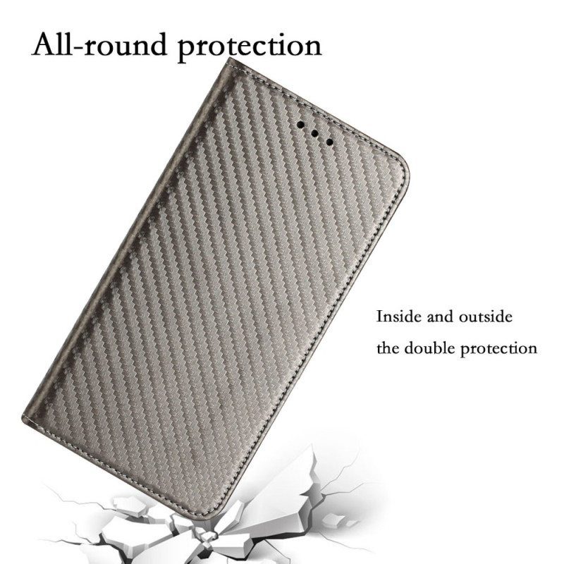 Puhelinkuoret iPhone 14 Pro Suojaketju Kuori Kotelot Flip Strappy Carbon Fiber Style