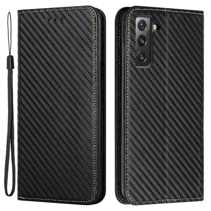 Puhelinkuoret Samsung Galaxy S23 Plus 5G Suojaketju Kuori Kotelot Flip Strappy Carbon Fiber Style