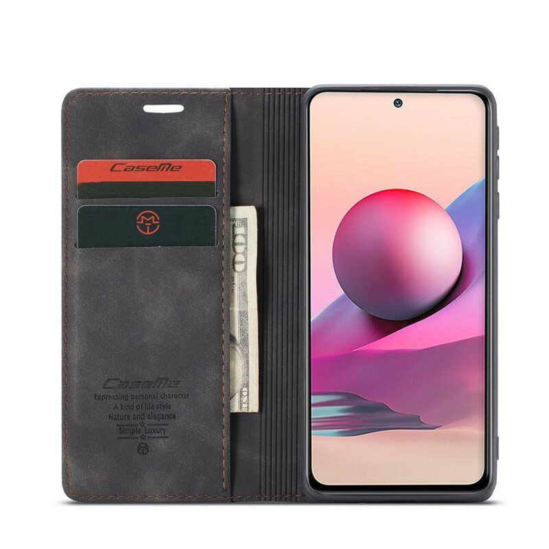 Puhelinkuoret Xiaomi Redmi Note 10 / 10S Kotelot Flip Caseme-nahkaefekti