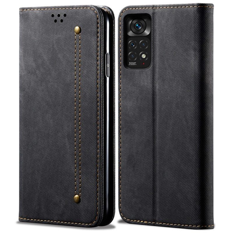 Puhelinkuoret Xiaomi Redmi Note 11 / 11S Kotelot Flip Denim Kangas